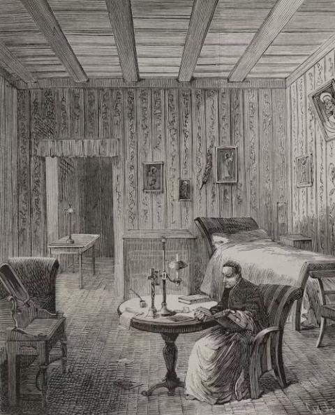 Vatican room depicted in 1878. Vatican room depicted in 1878.